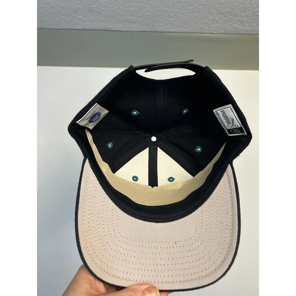 Vintage 90s Miami Dolphins Puma NFL Snapback Hat Navy Blue NOS Logo Cap Football
